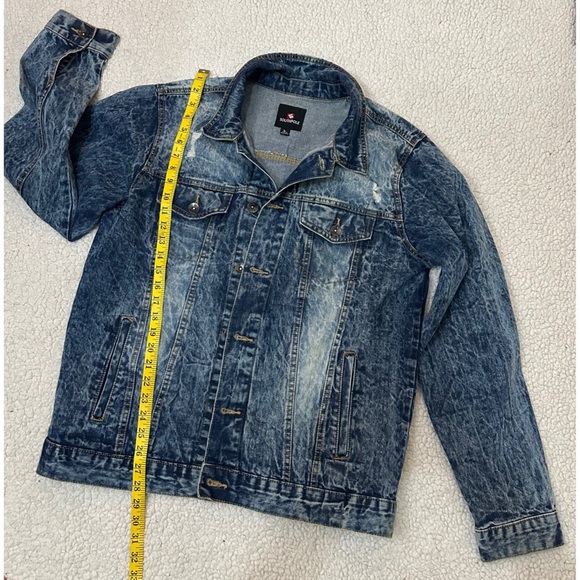 NWOT SOUTHPOLE Distressed Blue Denim Jacket - Picture 11 of 11
